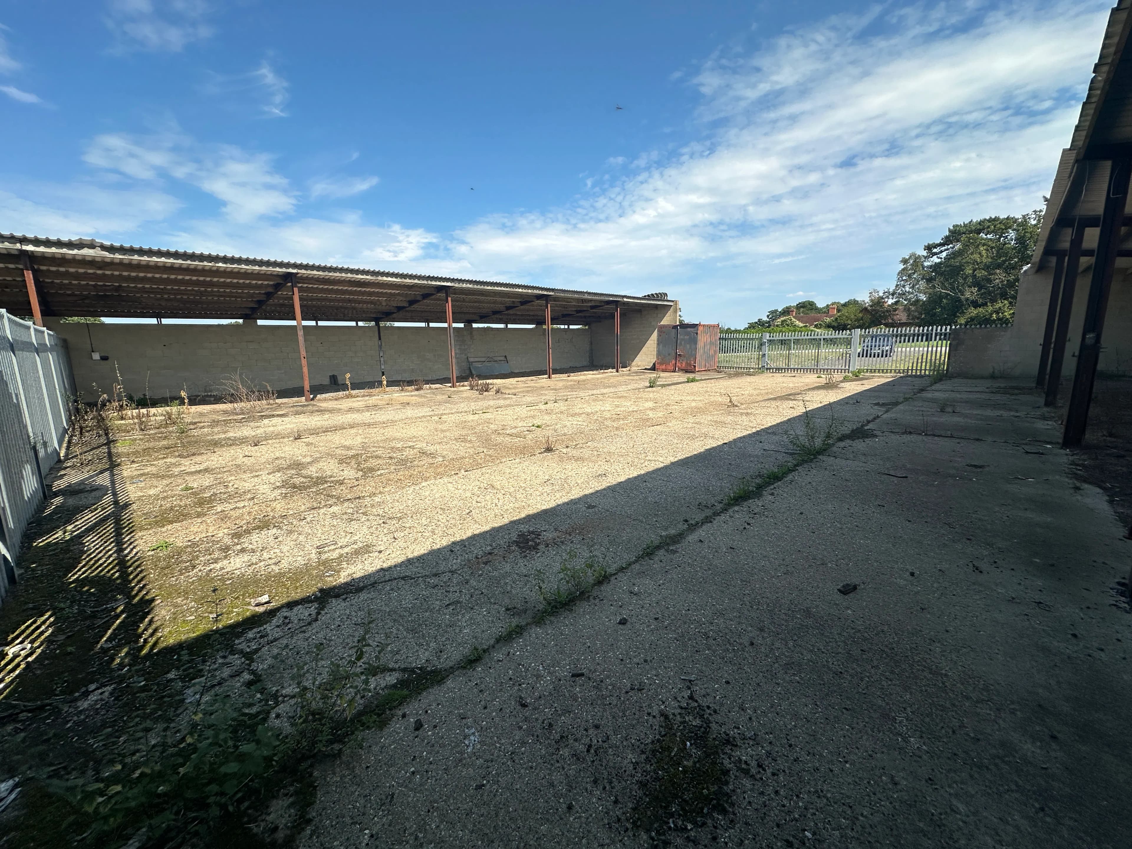 Storage At Albury Yard, Honey Lane, Blackmoor, Liss GU33 6BX: Secure storage land with partial roof covering