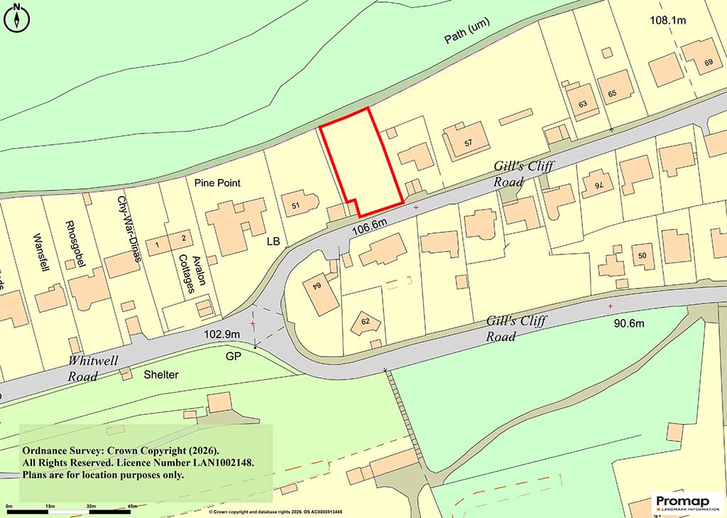 53 Gills Cliff Road, Ventnor PO38 1AD: Land With Planning 5
