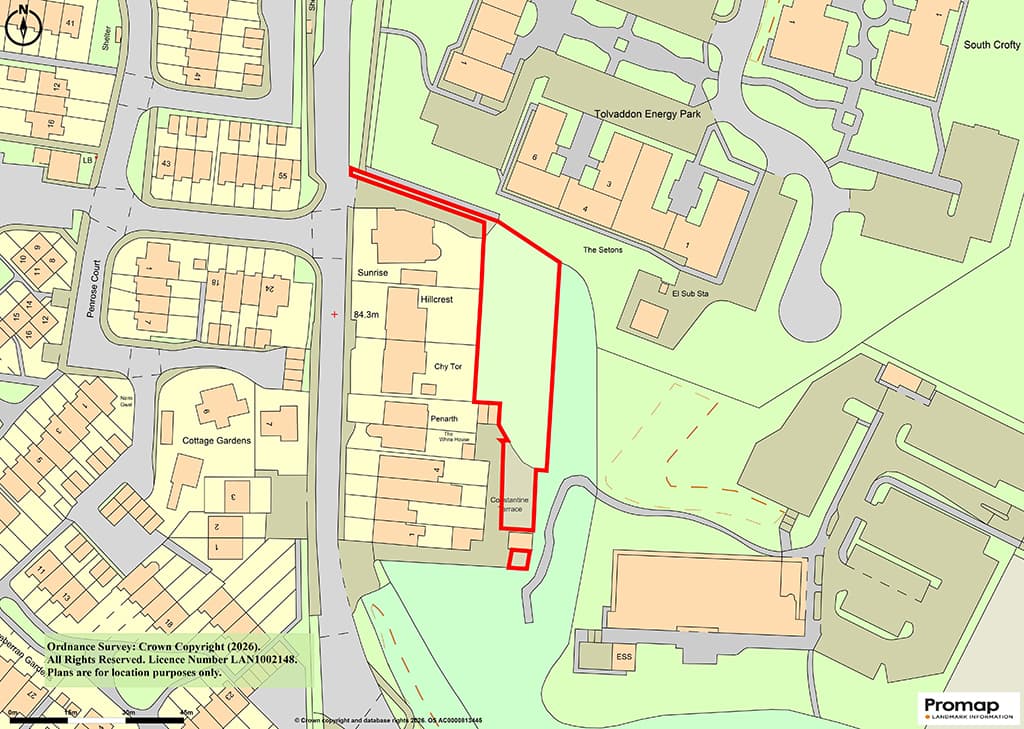 Land at Tolvaddon Down, Off Tolvaddon Energy Park, Tolvaddon, Camborne TR14 0EH: Hardstanding Area And Land 4